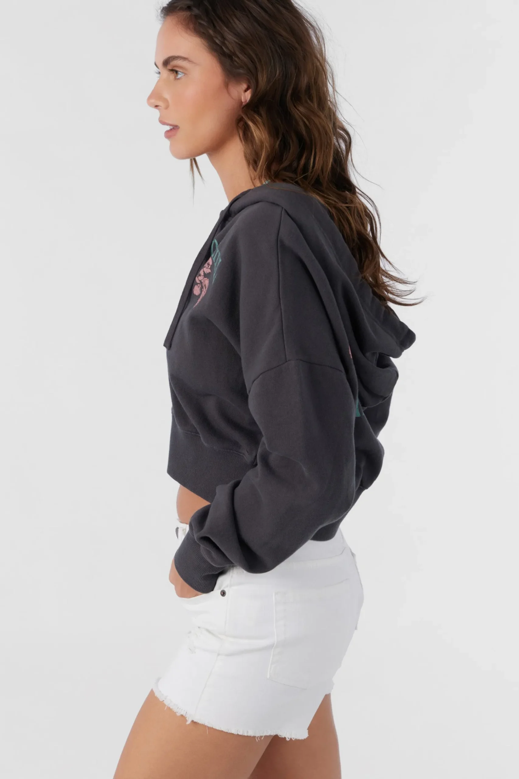 DARCIE HOODED ZIP FLEECE JACKET