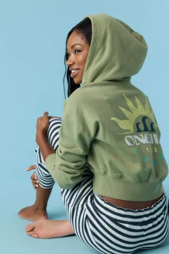 DARCIE HOODED ZIP FLEECE JACKET