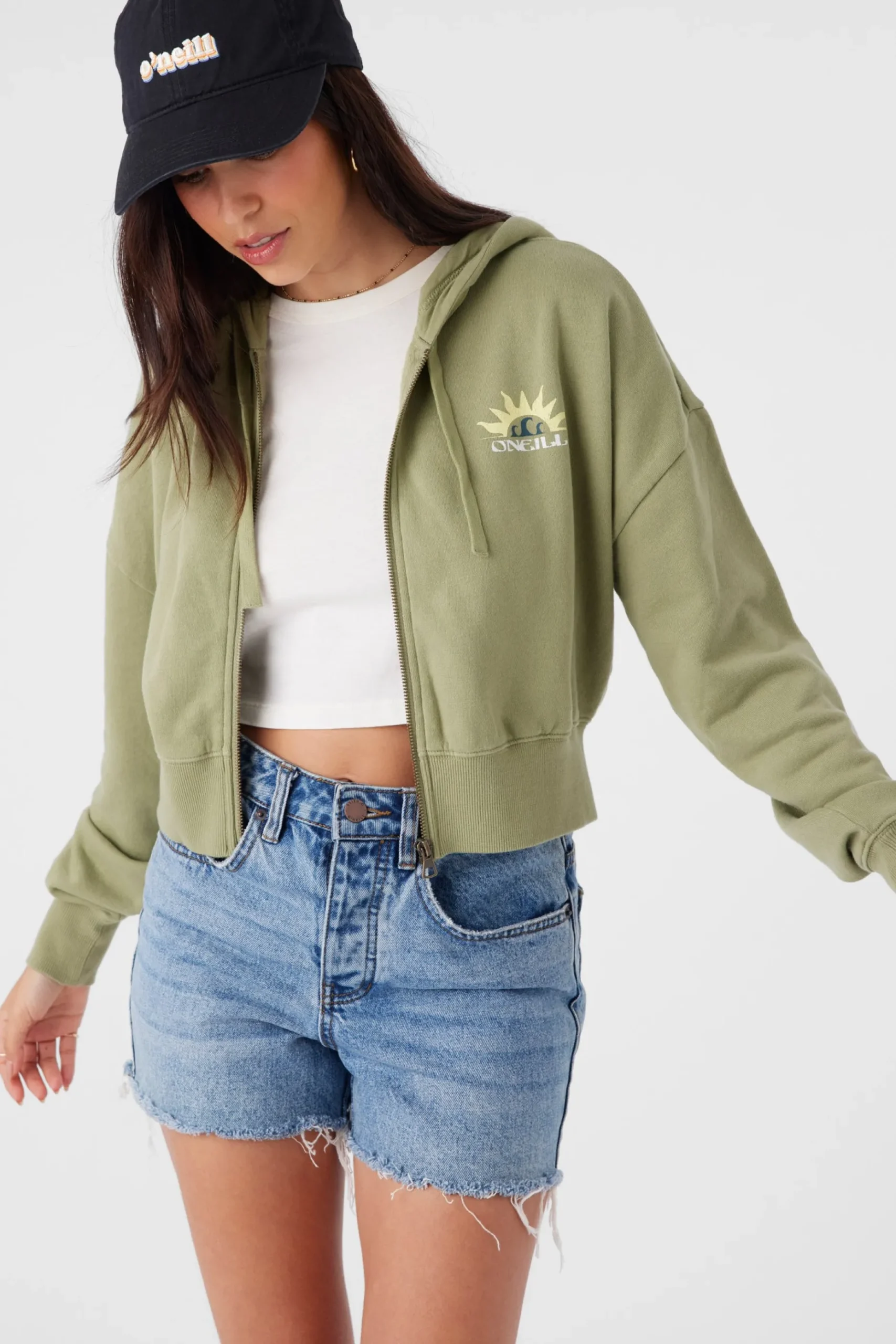 DARCIE HOODED ZIP FLEECE JACKET