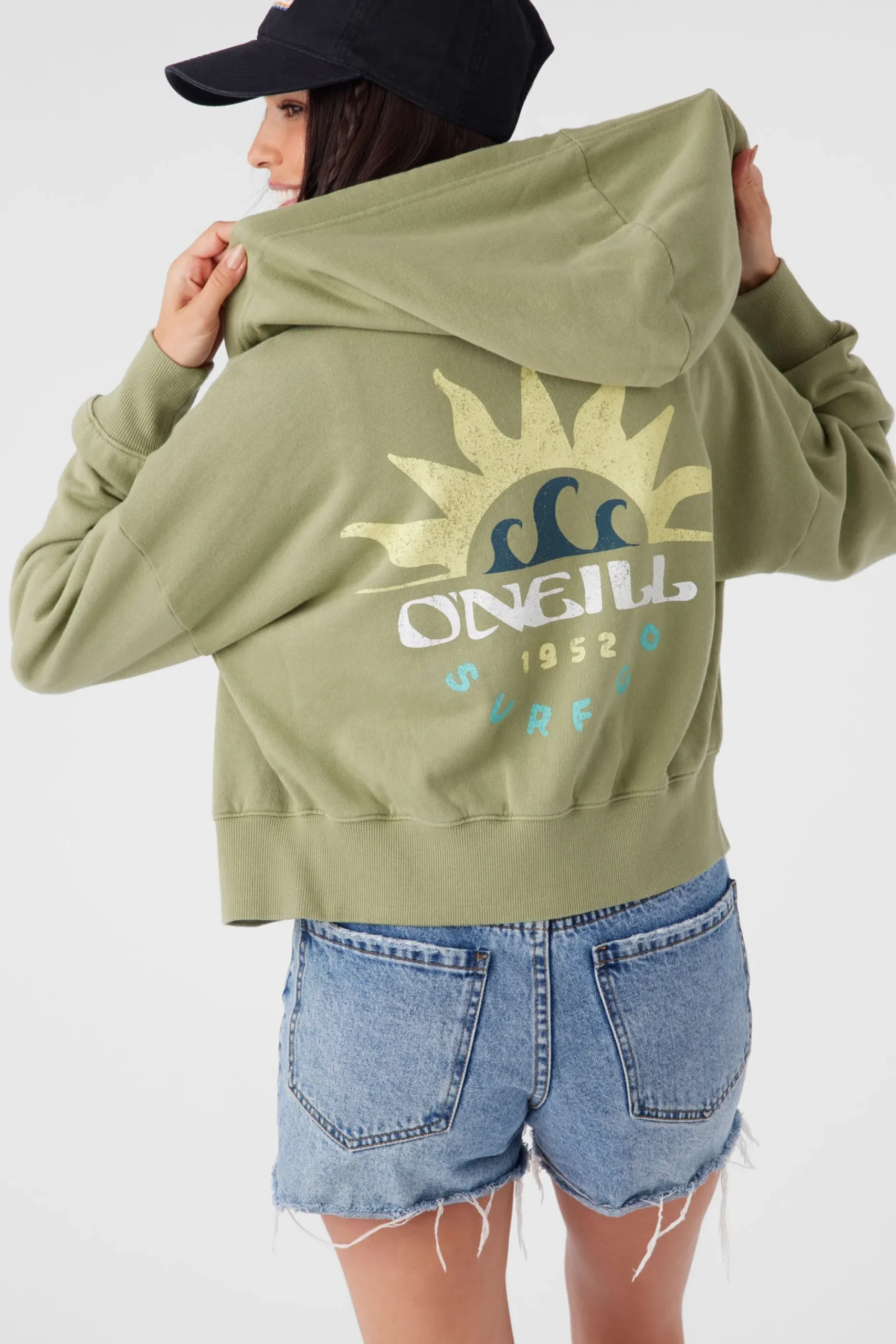 DARCIE HOODED ZIP FLEECE JACKET