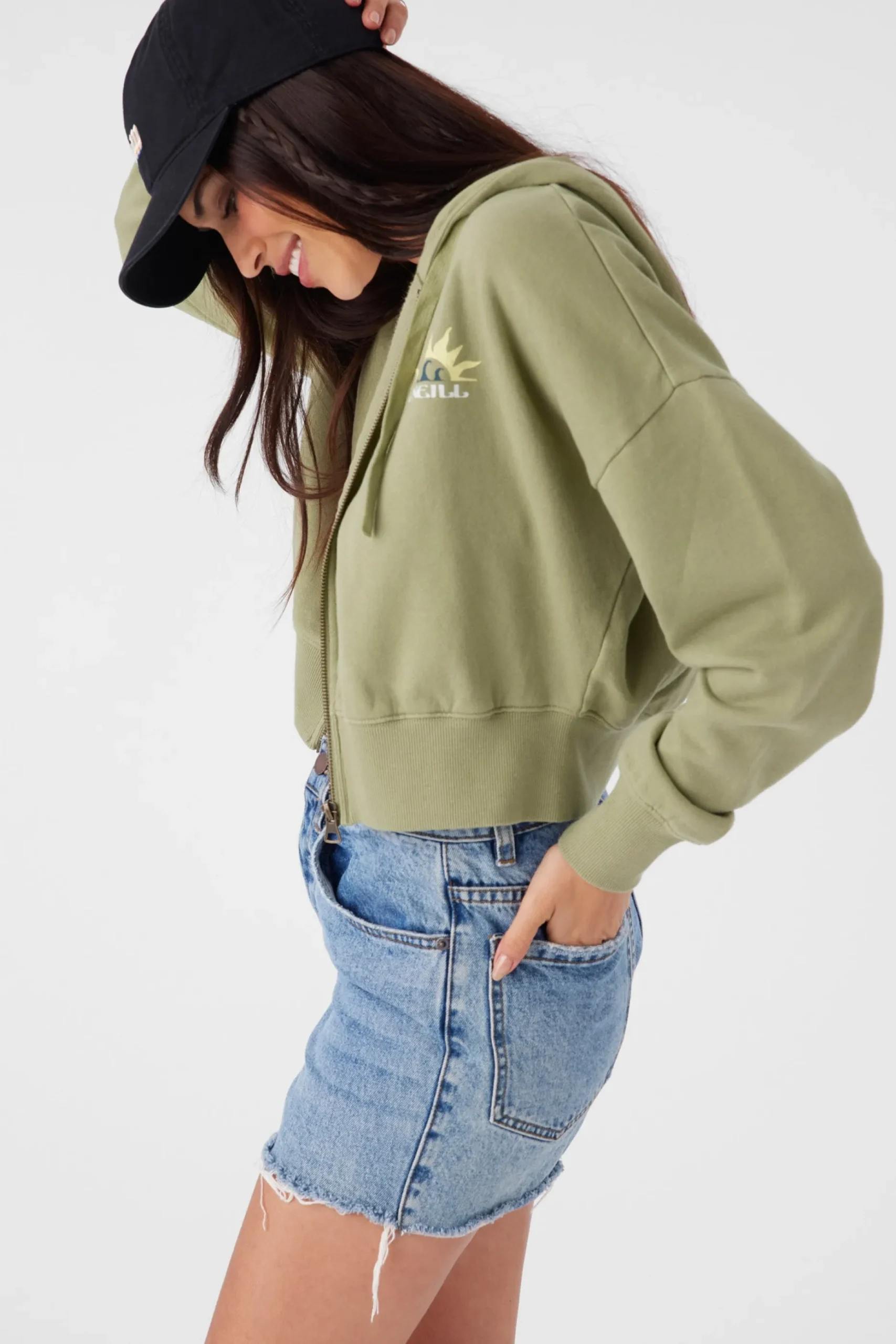DARCIE HOODED ZIP FLEECE JACKET