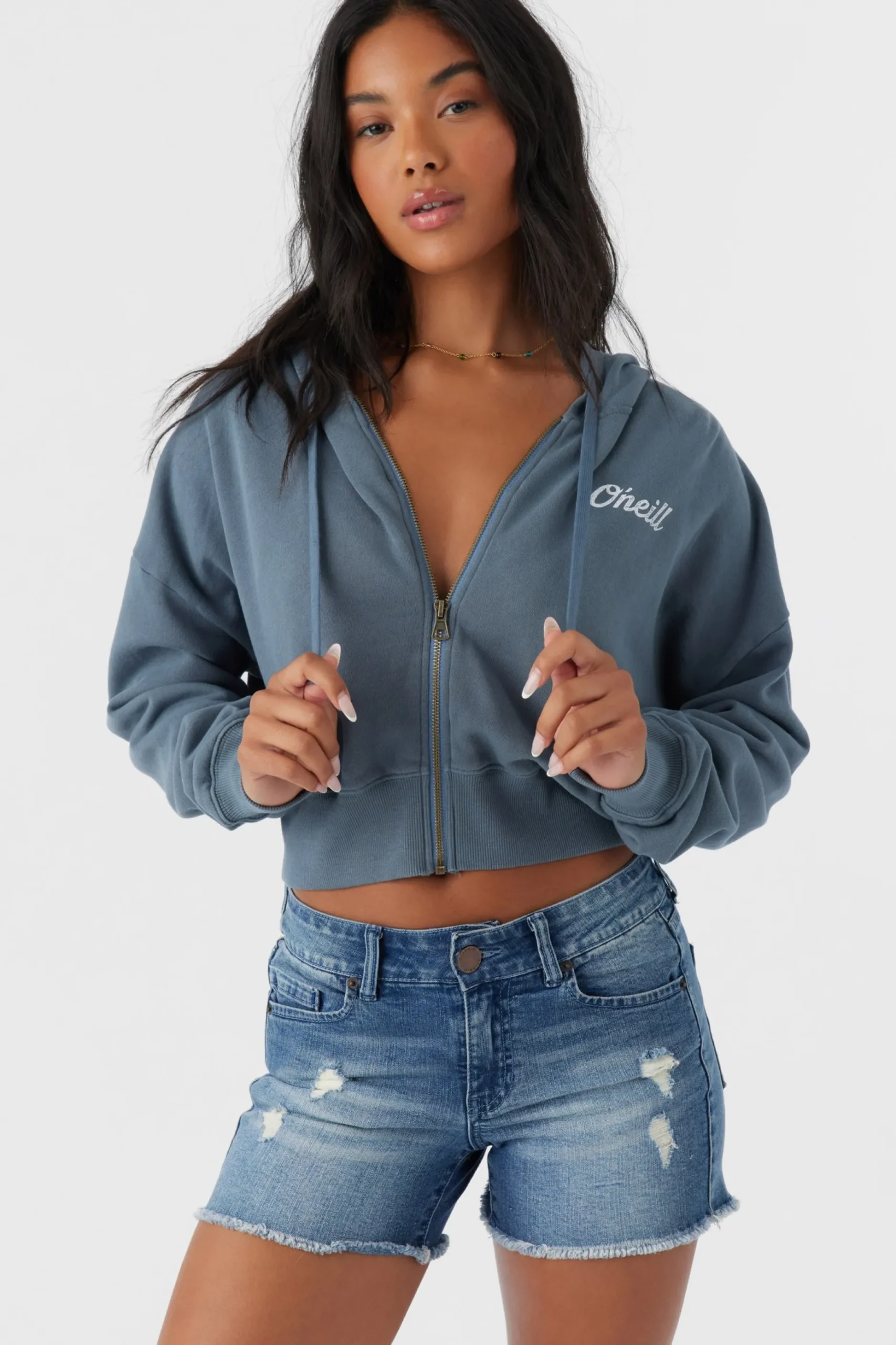 DARCIE HOODED ZIP FLEECE JACKET