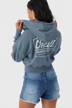 DARCIE HOODED ZIP FLEECE JACKET