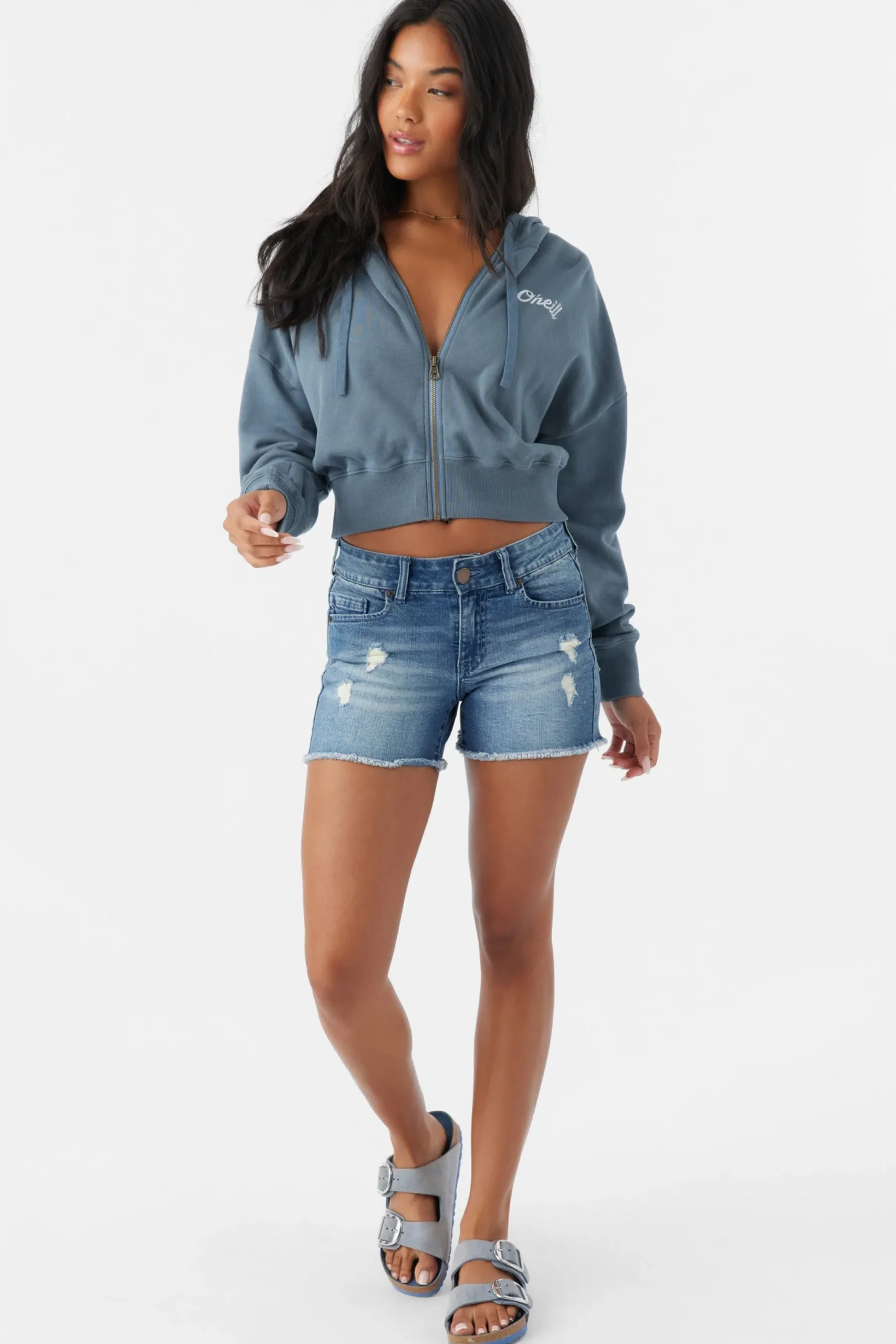 DARCIE HOODED ZIP FLEECE JACKET