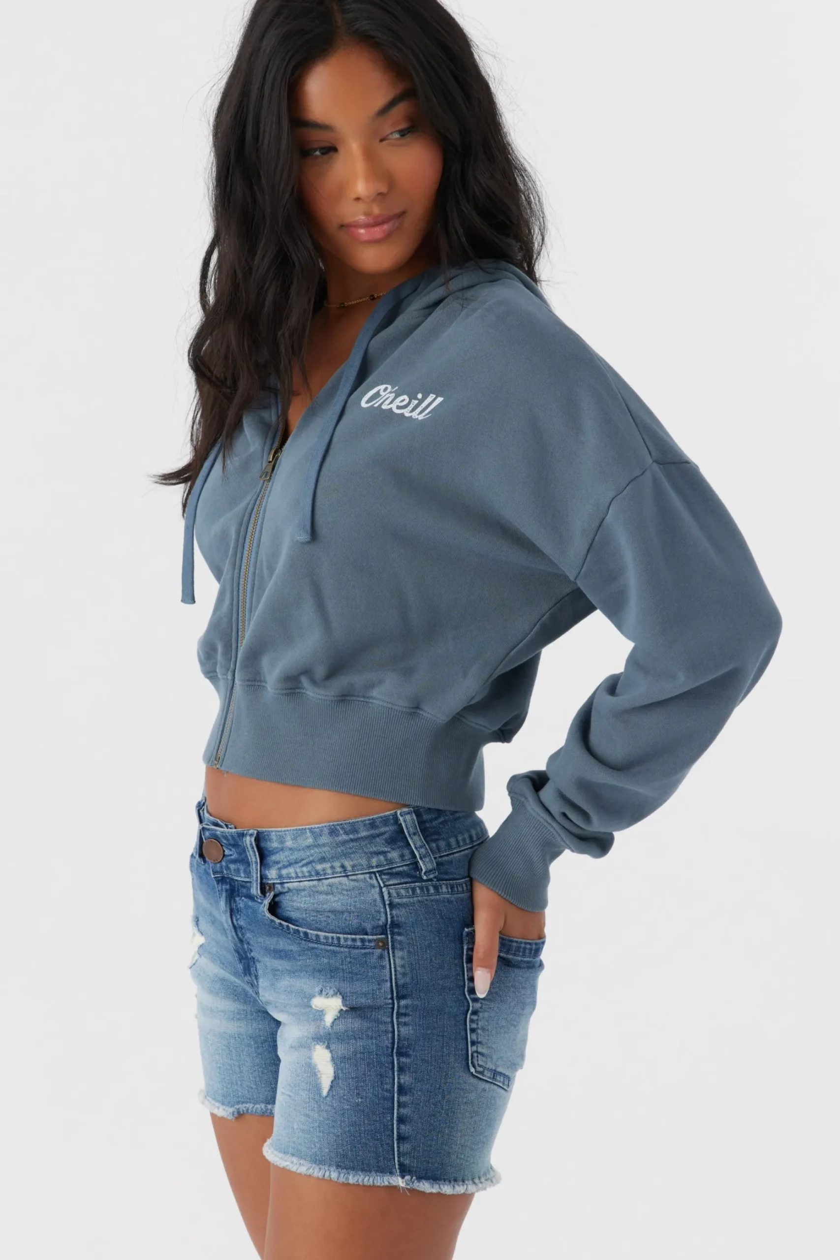 DARCIE HOODED ZIP FLEECE JACKET