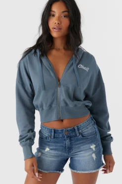 DARCIE HOODED ZIP FLEECE JACKET