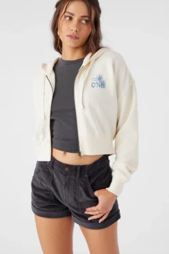 DARCIE HOODED ZIP FLEECE JACKET