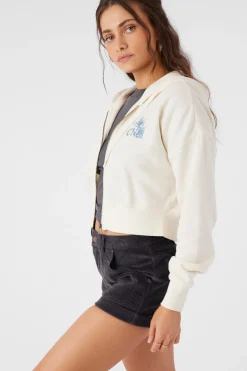 DARCIE HOODED ZIP FLEECE JACKET