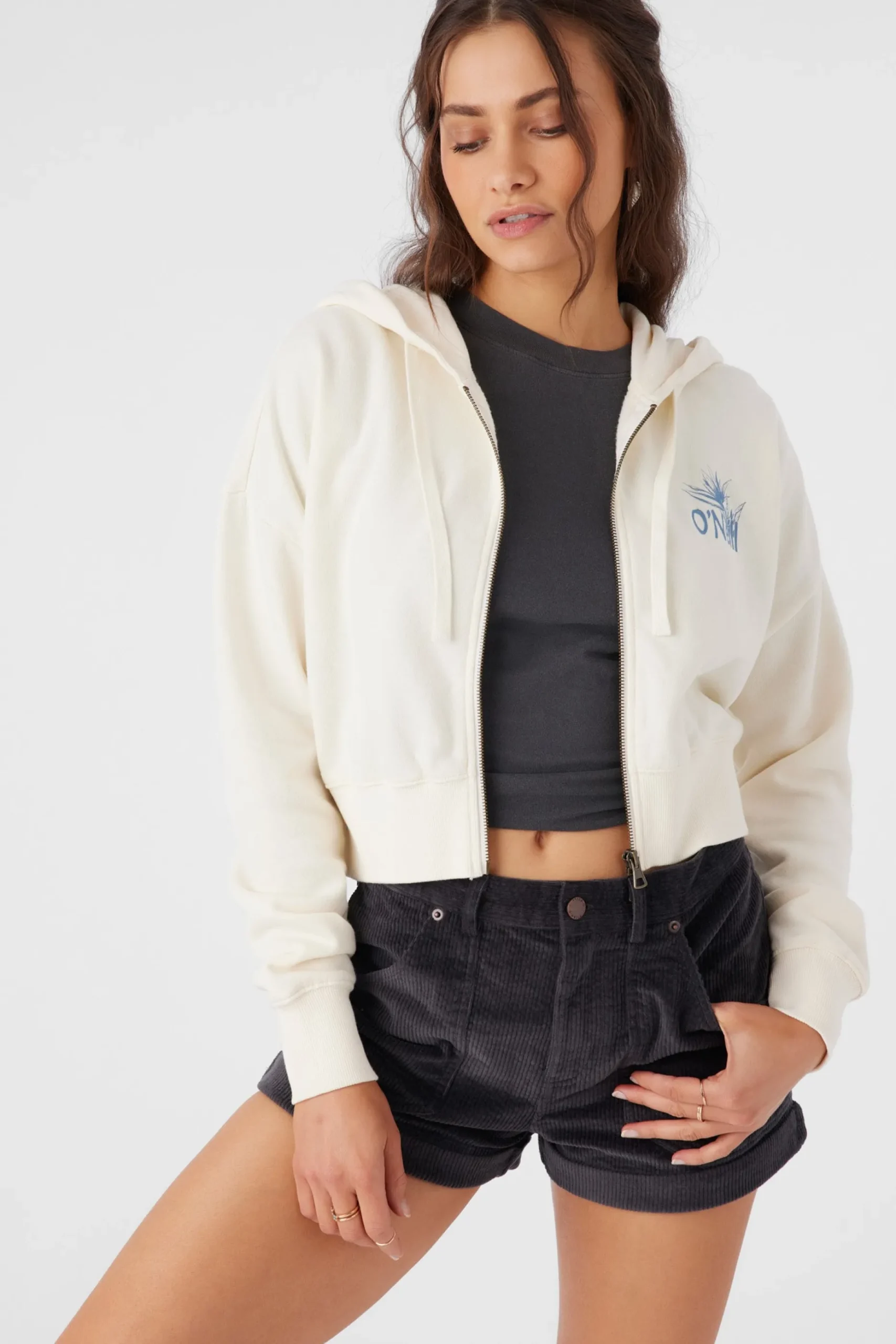 DARCIE HOODED ZIP FLEECE JACKET