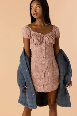 ELLISON LORDES ANIMAL OFF-THE-SHOULDER MINI DRESS