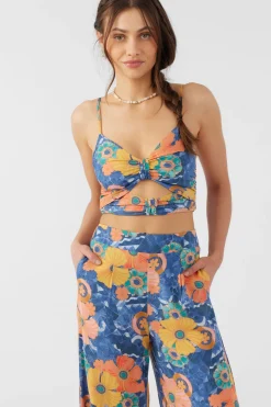 FARRAH JADIA FLORAL CROP TOP