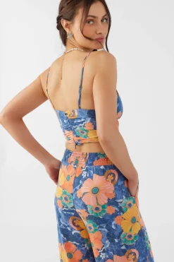 FARRAH JADIA FLORAL CROP TOP