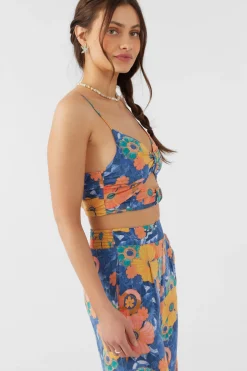 FARRAH JADIA FLORAL CROP TOP