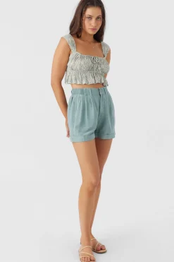 GABBIE ZEBRA TEXTURE CROP TOP