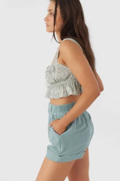 GABBIE ZEBRA TEXTURE CROP TOP
