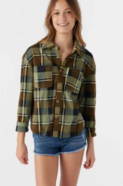 GIRL'S BENNET SUPERFLEECE FLANNEL SHIRT