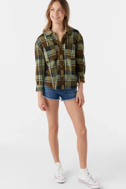 GIRL'S BENNET SUPERFLEECE FLANNEL SHIRT