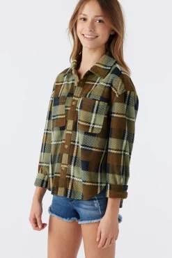 GIRL'S BENNET SUPERFLEECE FLANNEL SHIRT