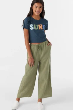 GIRL'S BRENDITA CRINKLE DOUBLE GAUZE PANTS