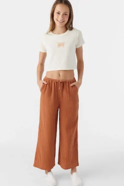 GIRL'S BRENDITA CRINKLE DOUBLE GAUZE PANTS