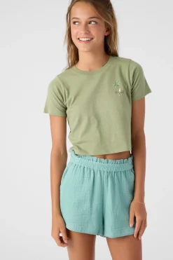 GIRL'S CARLITA CRINKLE DOUBLE GAUZE SHORTS