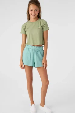 GIRL'S CARLITA CRINKLE DOUBLE GAUZE SHORTS