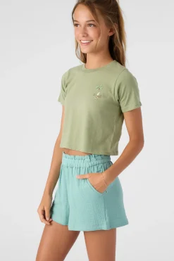 GIRL'S CARLITA CRINKLE DOUBLE GAUZE SHORTS