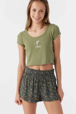 GIRL'S GABI AVA DITSY BEACH SHORTS