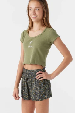 GIRL'S GABI AVA DITSY BEACH SHORTS