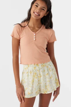 GIRL'S GABI TATIANNA FLORAL BEACH SHORTS