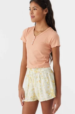 GIRL'S GABI TATIANNA FLORAL BEACH SHORTS