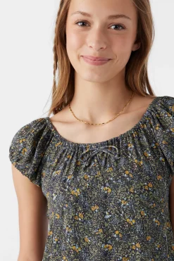GIRL'S GEMMIE AVA DITSY MIDI DRESS