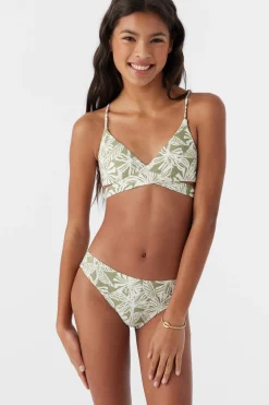 GIRL'S HALFMOON TROPICAL WRAP TOP SET