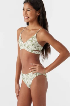 GIRL'S HALFMOON TROPICAL WRAP TOP SET