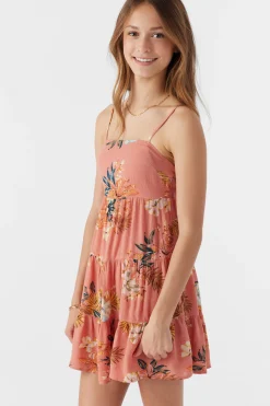 GIRL'S JILLIAN PUNTA TROPICAL TIERED DRESS