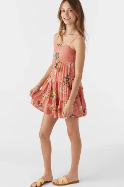 GIRL'S JILLIAN PUNTA TROPICAL TIERED DRESS