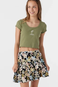 GIRL'S JOANNA CAMDEN FLORAL TIERED SKIRT