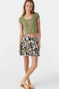 GIRL'S JOANNA CAMDEN FLORAL TIERED SKIRT