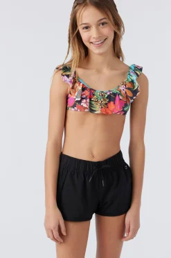 GIRL'S LANE SOLID STRETCH 2" BOARDSHORTS