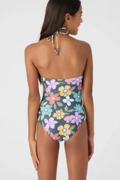 GIRL'S LAYLA FLORAL CINCHED ONE-PIECE