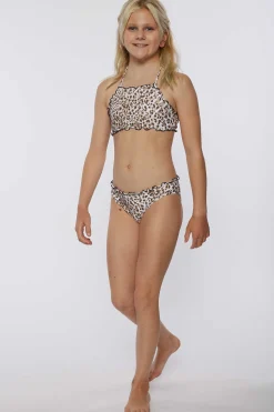 GIRL'S LEO RUFFLE EDGE HI-NECK SWIM SET
