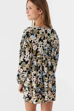 GIRL'S MARI CAMDEN FORAL LONG SLEEVE DRESS