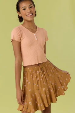 GIRL'S MATTIE KIRA FLORAL SKIRT
