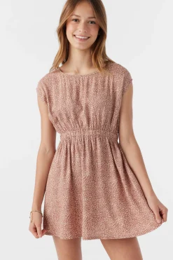 GIRL'S MIKA LORDES ANIMAL SHORT SLEEVE DRESS