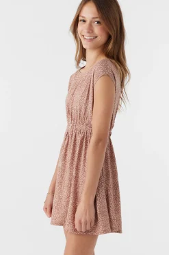GIRL'S MIKA LORDES ANIMAL SHORT SLEEVE DRESS