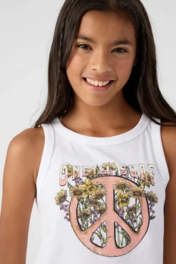 GIRL'S PEACE FLOWER TANK