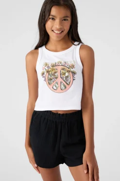 GIRL'S PEACE FLOWER TANK