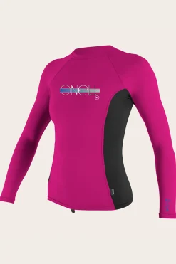 GIRL'S PREMIUM SKINS L/S RASH GUARD