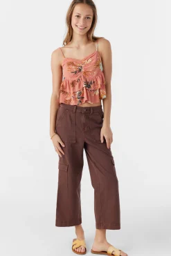 GIRL'S RAYA PUNTA TROPICAL RUFFLE TANK TOP