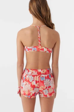 GIRL'S SALTWATER ESSENTIALS LANE PRINTED 2" ELASTIC BOARDSHORTS
